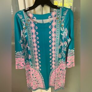 NWT Lilly Pulitzer dress pattern  “waterya waiting for”